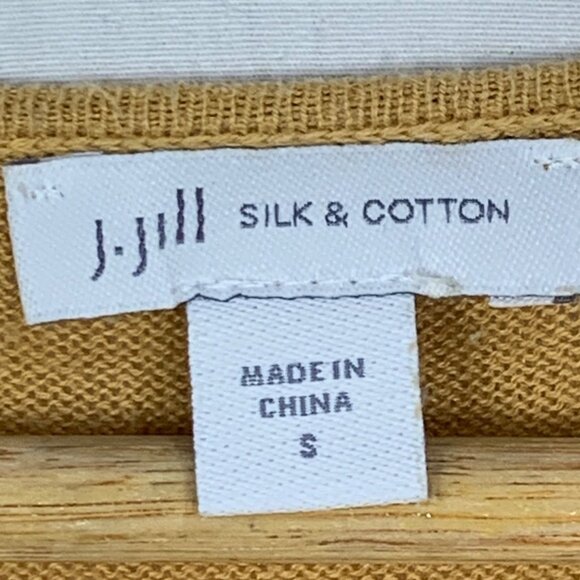 J. Jill Silk Cotton V-Neck Pullover Knit Sweater Size S Quiet Luxury Minimalist - Picture 6 of 9